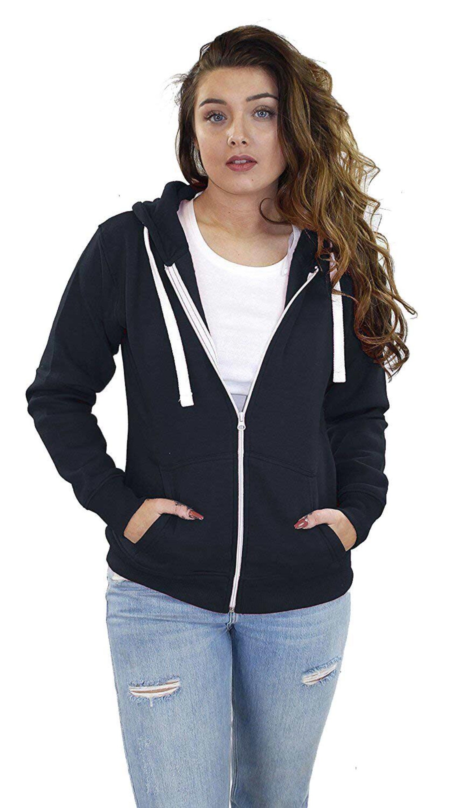 Women Plain Soft Fleece Hoodie