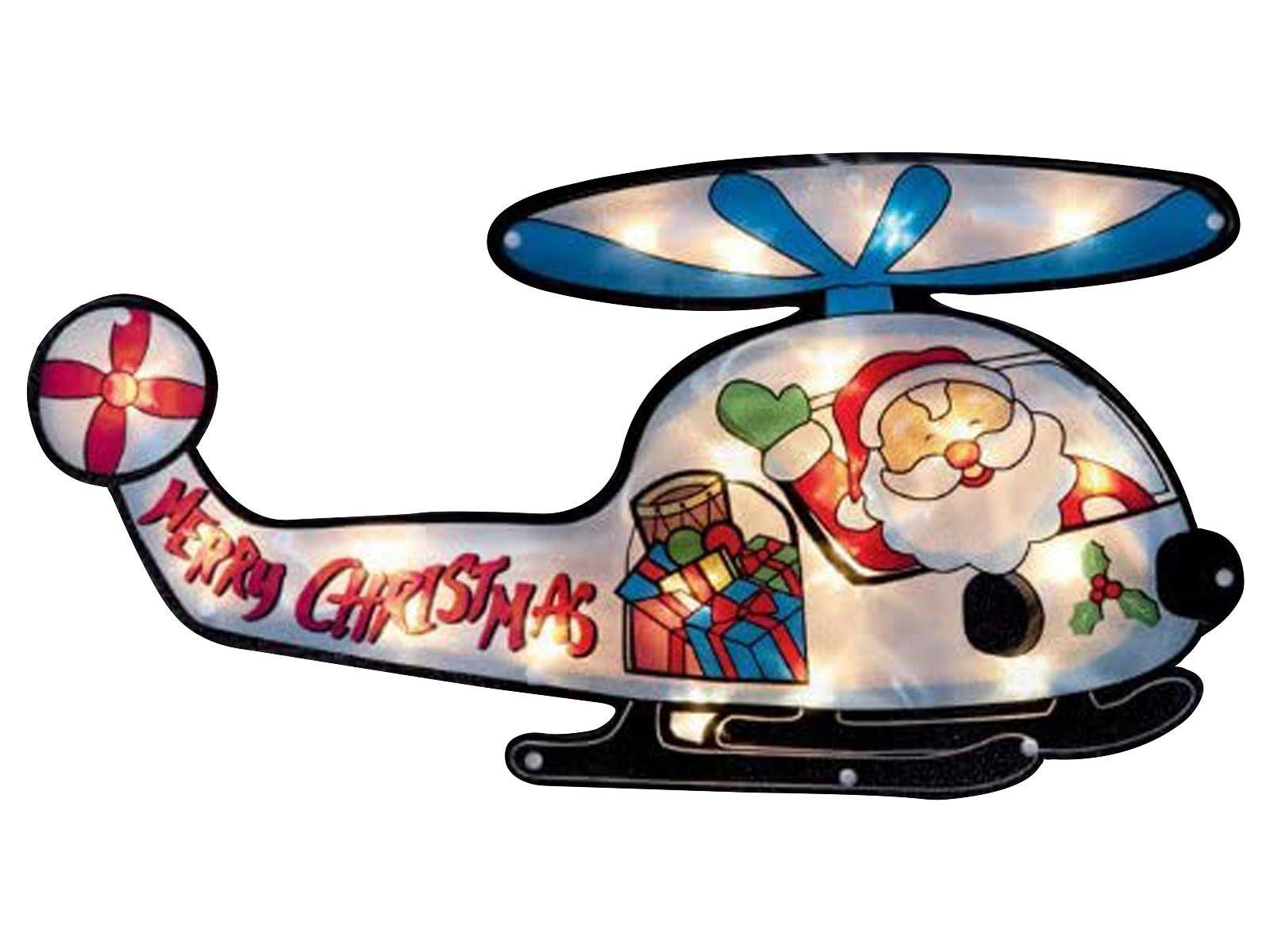 Christmas Silhouette LED Lights Helicopter