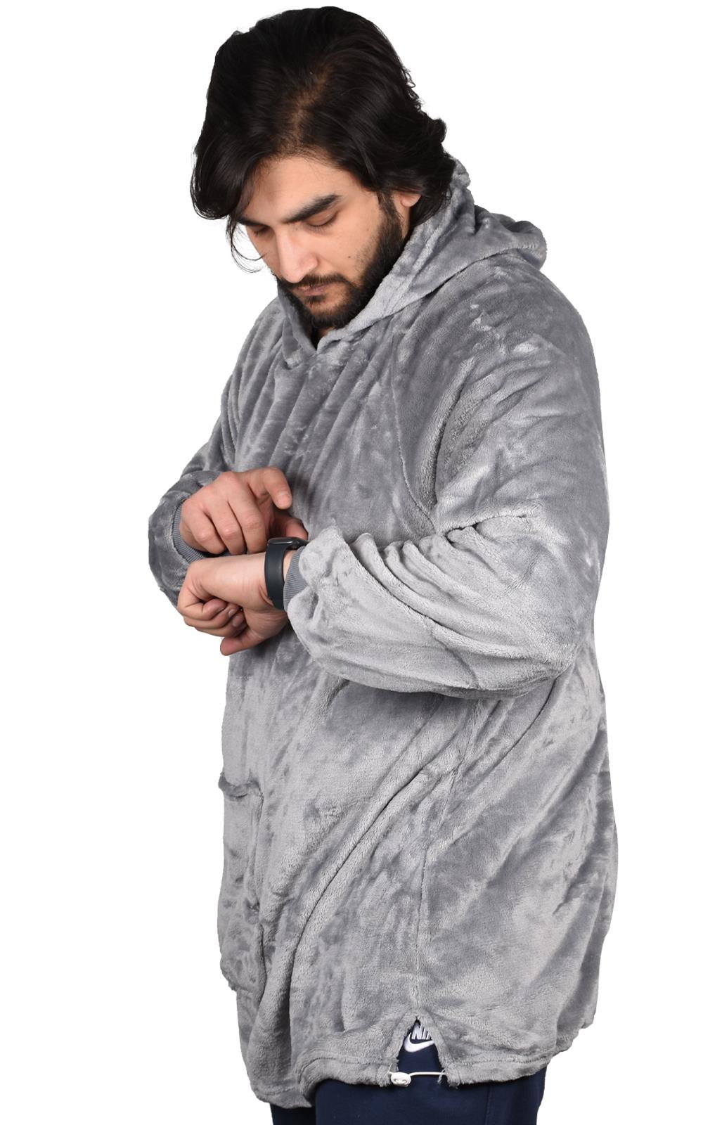 Blanket Oversized Hoodie Grey - Thin