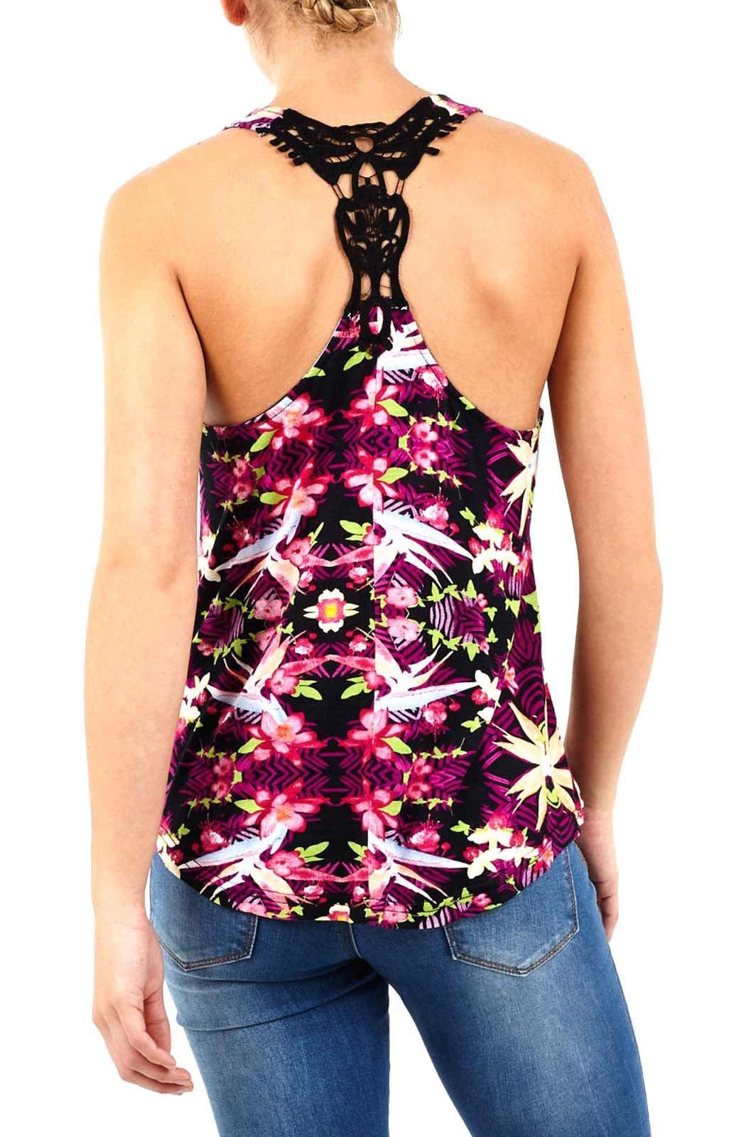 Women Printed Racerback Tank Top