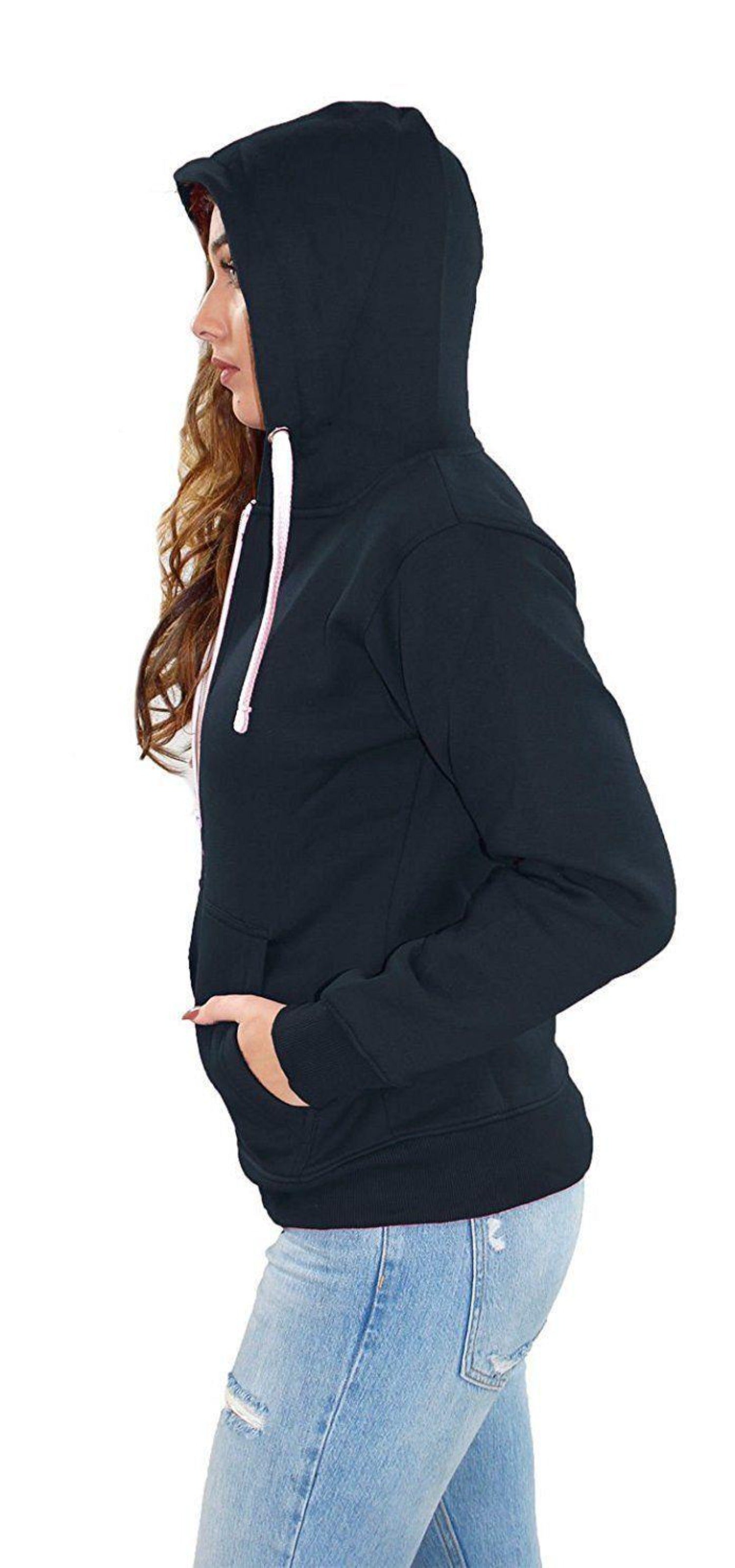 Women Plain Soft Fleece Hoodie