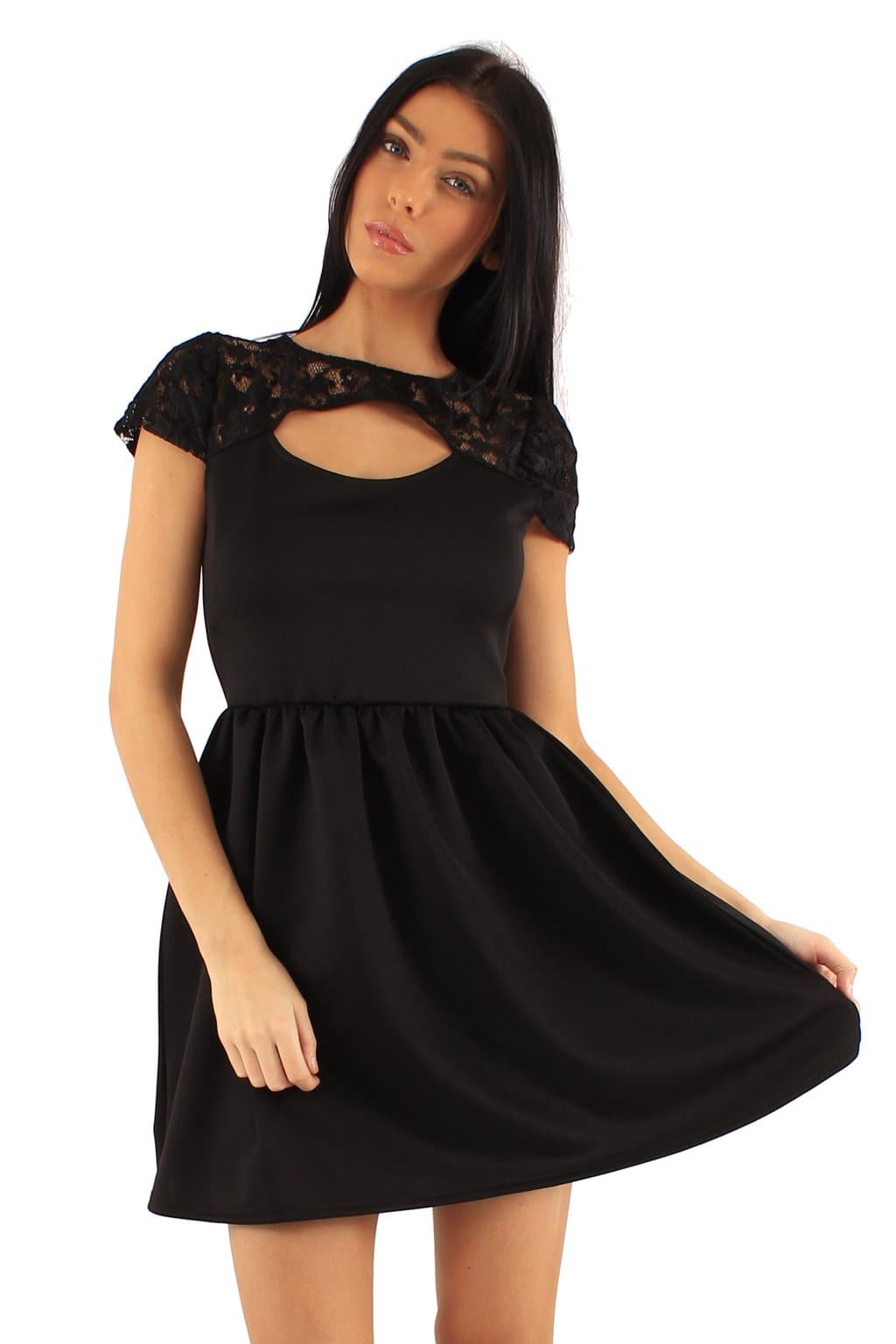 Women Peekaboo Lace Alissa Dress