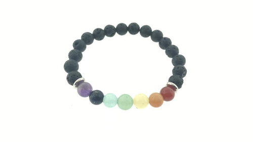 Lava Bead (Black) Chakra Bracelet