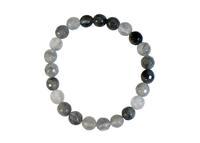 Grey Inclusion Faceted Bracelet