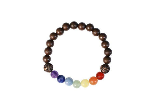 Chakra Copper Bead Bracelet