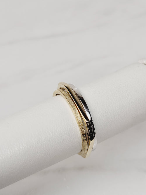 Dainty Octagon Stackable Gold Ring - High Polish