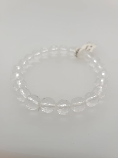 Quartz Faceted Bead Bracelet