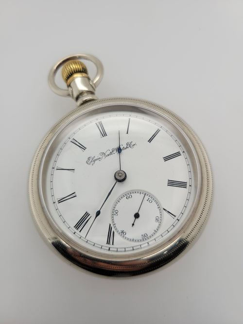 Elgin Silver Plate Pocket Watch Estate