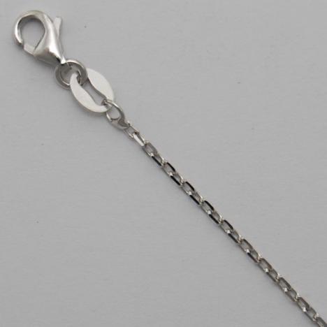 Sterling Silver Rhodium Plated Diamond Cut Cable Chain 20"
