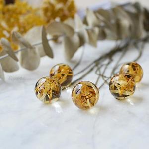 Marigold Flower Sphere Necklace