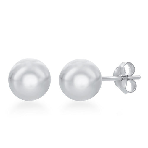 Sterling Silver 10mm Bead Earrings