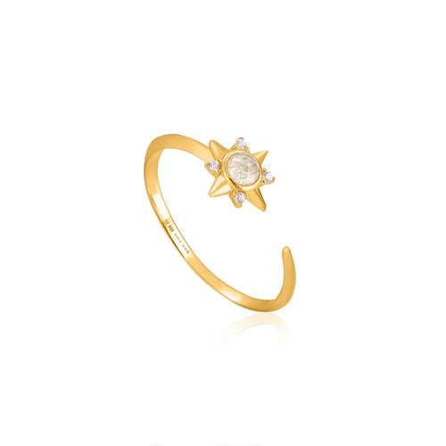 Gold Midnight Star Adjustable Ring