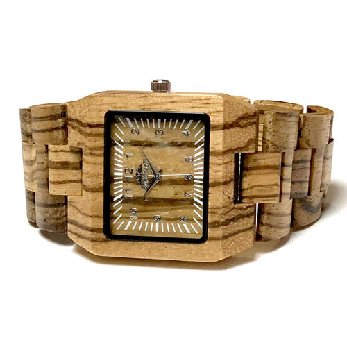 Square Zebrawood Watch