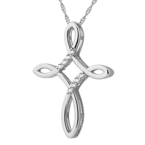 Sterling Silver CZ Cross