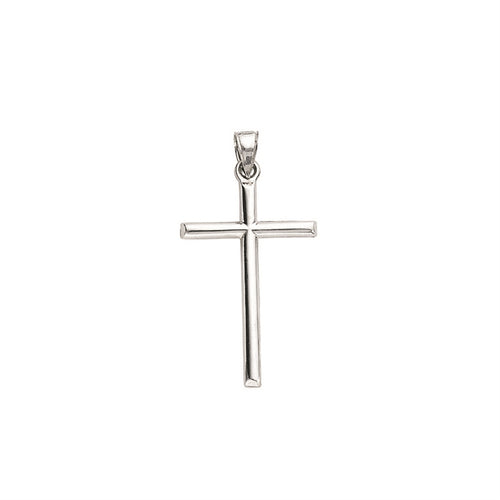 14K WG Polished Cross