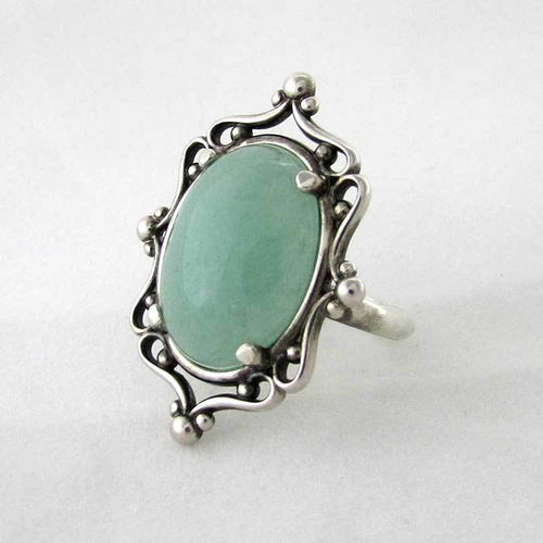 Aventurine Cameo Ring