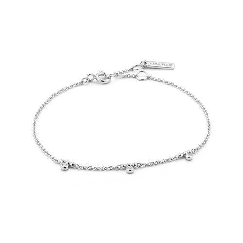 Silver Shimmer Triple Stud Bracelet