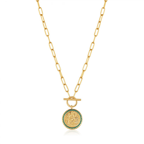 Gold Emperor T-bar Necklace