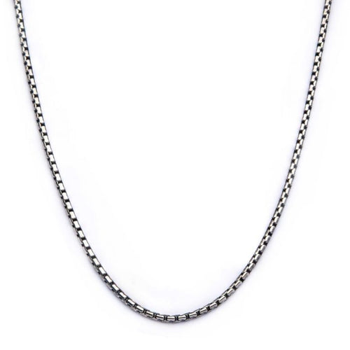 3mm Oxidized Steel Boston Link Chain