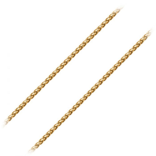 3mm Plated Gold Round Wheat Chain