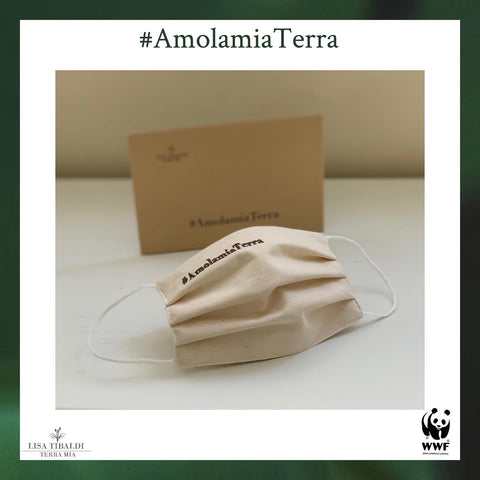 Lisa Tibaldi Terra Mia #AmolamiaTerra NO PROFIT fundraising in favor of WWF lithal lithal for fire prevention with ecological masks as a reward