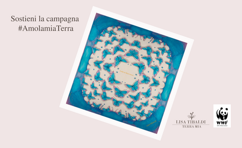 Lisa Tibaldi Terra Mia Blog News Indosso un foulard e proteggo l'ambiente: il fashion a favore del WWF Foulard in seta pura disegno esclusivo del luxury brand Lisa Tibaldi Terra Mia per la campagna Crowdfunding x il WWF #AmolamiaTerra