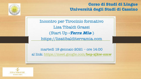 Unicas presenta tirocinio formativo con Lisa Tibaldi Terra Mia