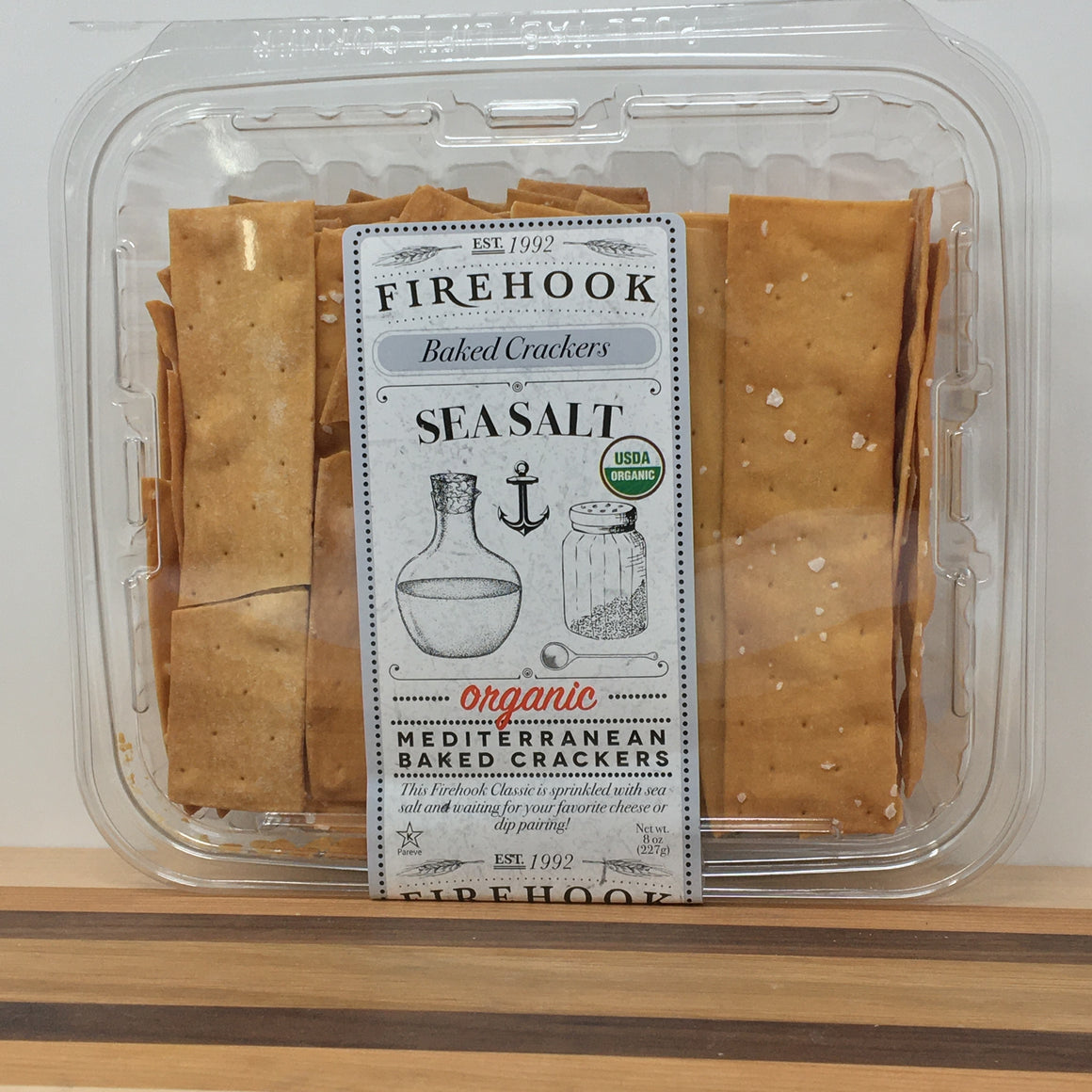 Firehook Rosemary Sea Salt Baked Crackers Stand Alone Cheese