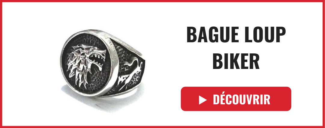 bague loup biker