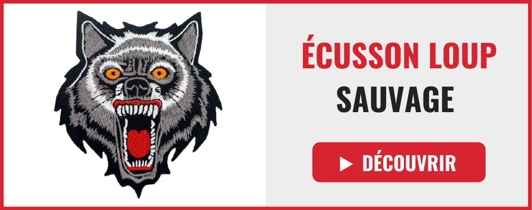 ecusson loup thermocollant 