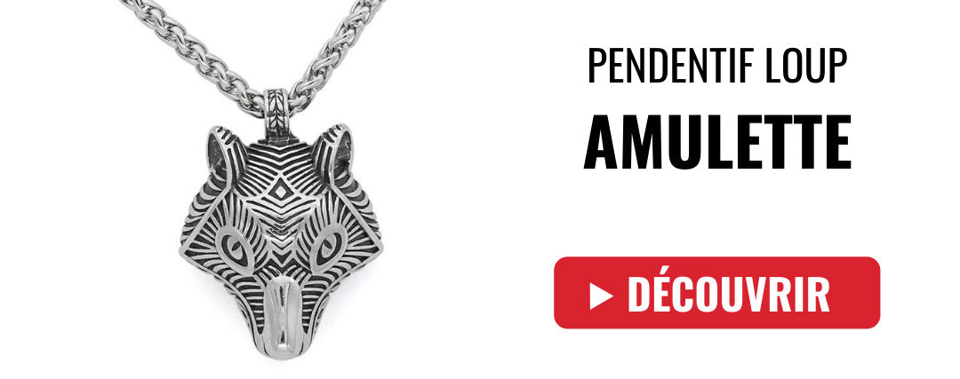 pendentif loup amulette 