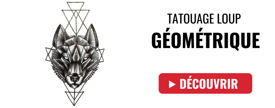 tatouage loup géométrique 