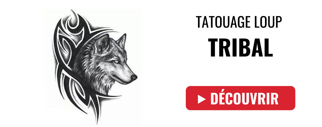 tatouage loup tribal 