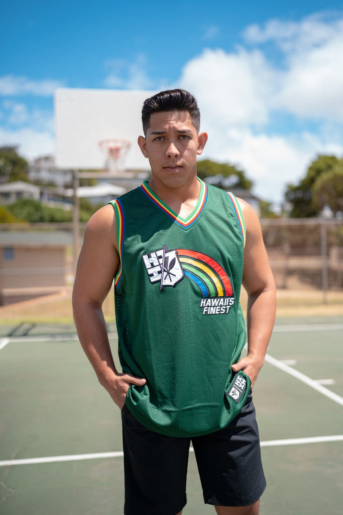RED & GREEN GRADIENT BASKETBALL JERSEY