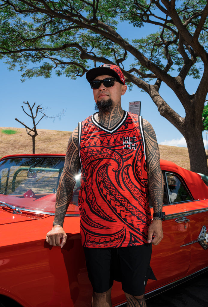 ALOHA FESTIVAL CAMO BASEBALL JERSEY