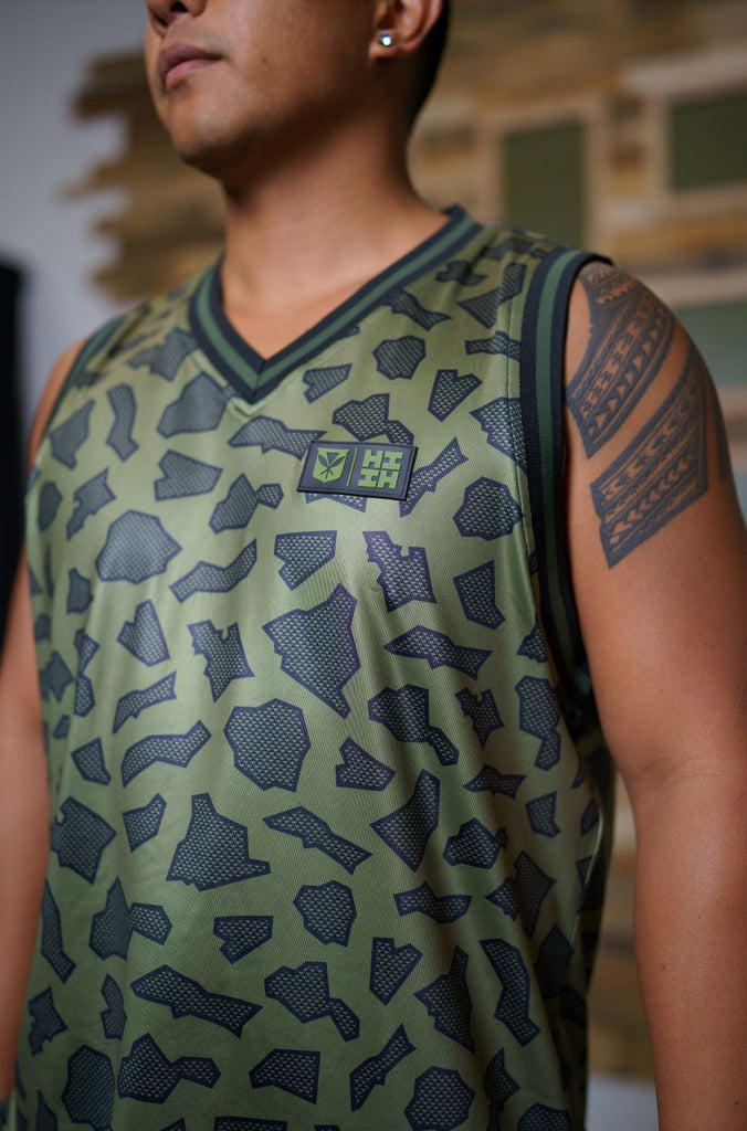 OLIVE & YELLOW COMBAT CAMO BASKETBALL JERSEY – Hawaii's Finest