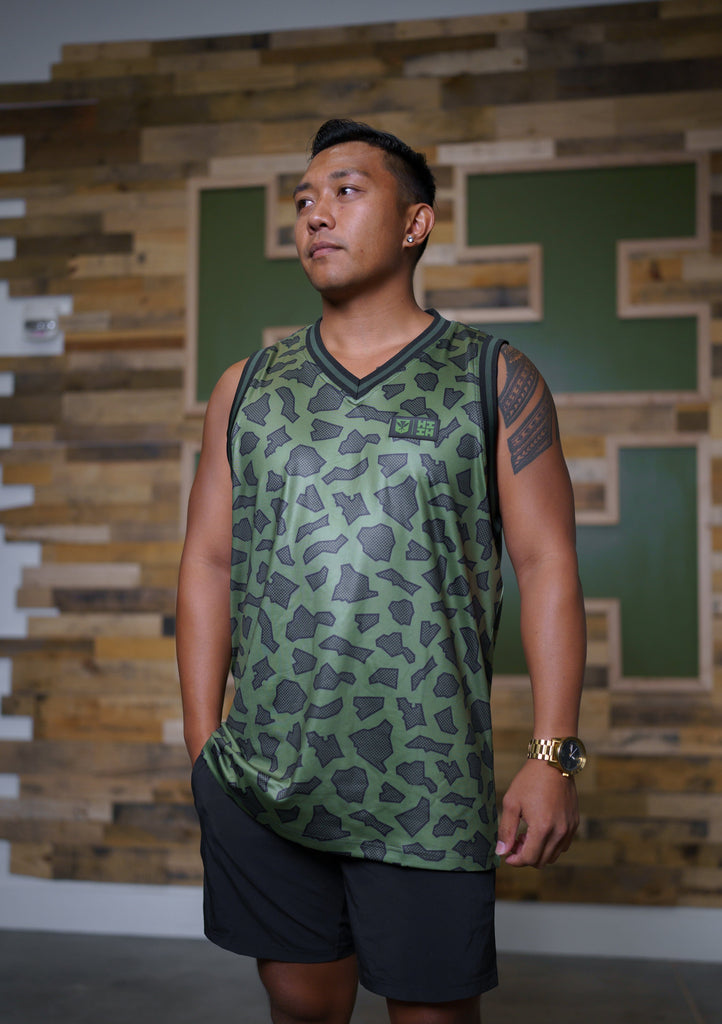 OLIVE & YELLOW COMBAT CAMO BASKETBALL JERSEY – Hawaii's Finest