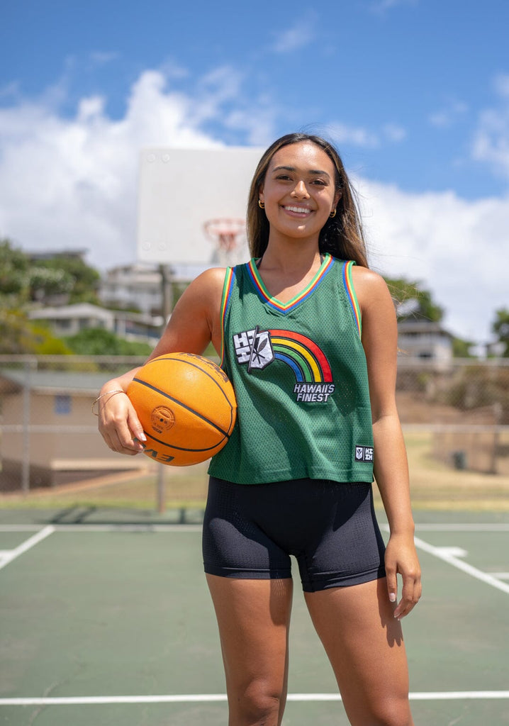 KEIKI RED & GREEN GRADIENT BASKETBALL JERSEY