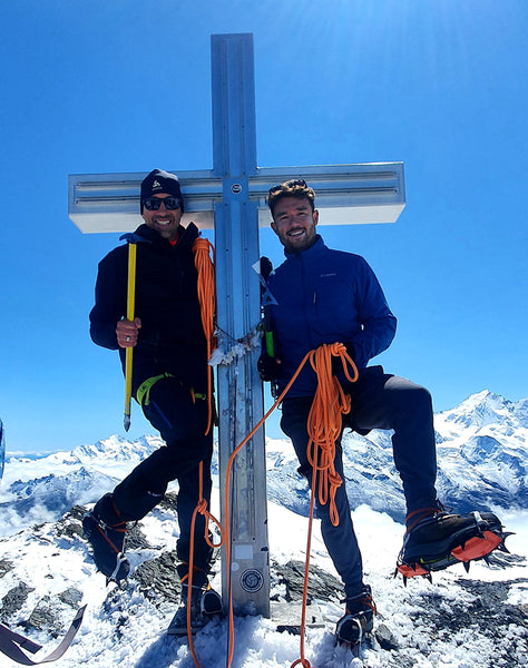 Karl Müller et Claudio Minder sur le Barrhorn-Gipfel