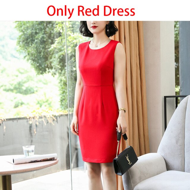 red dress suit ladies