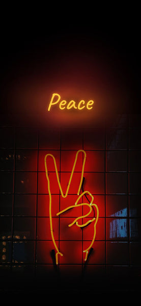 Peace Neon Wallpaper