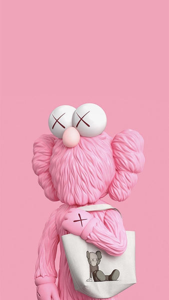 KAWS x Uniqlo Pink iPhone Wallpaper      