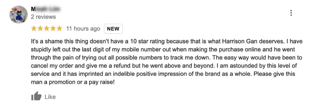 A customer’s review about a TC Acoustic employee who went the extra mile   