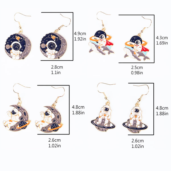 Astronaut Earrings Sizing