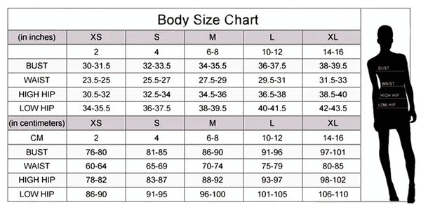 Bandage Midi Dress Size Guide