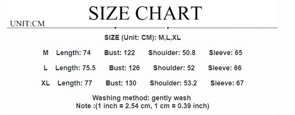 Black Zipper Blazer Size Guide