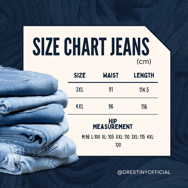 Flare Leg Denim Jeans - Size Guide