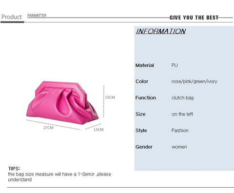 Where Can I Buy A Clutch Pillow Bag? Size Parameters