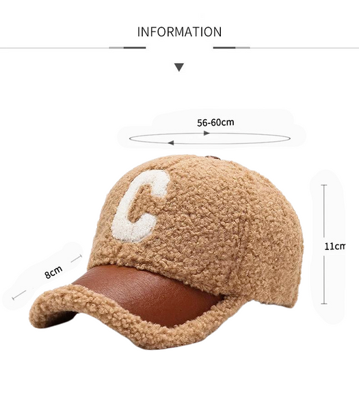 Faux Lamb's Wool Teddy Baseball Caps