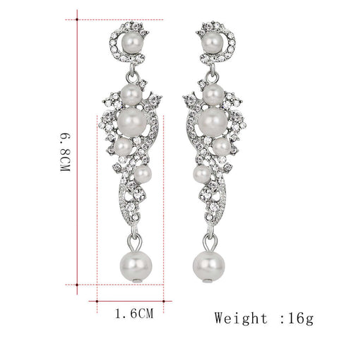 wedding dangle earrings size parameter